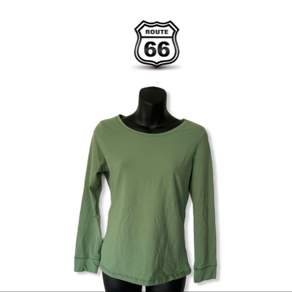 ROUTE 66 OLIVE LONG SLEEVE TSHIRT SIZE M